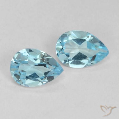 Shop natural 1.65ct Bleu ciel Topaze gems, En forme de poire, from Brésil at GemSelect. In stock, global shipping!
