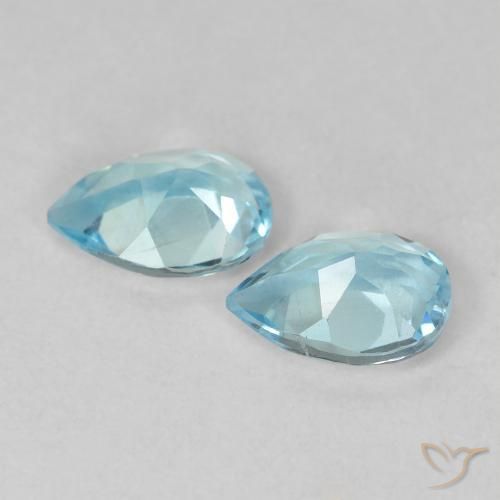 Shop natural 1.65ct Bleu ciel Topaze gems, En forme de poire, from Brésil at GemSelect. In stock, global shipping!