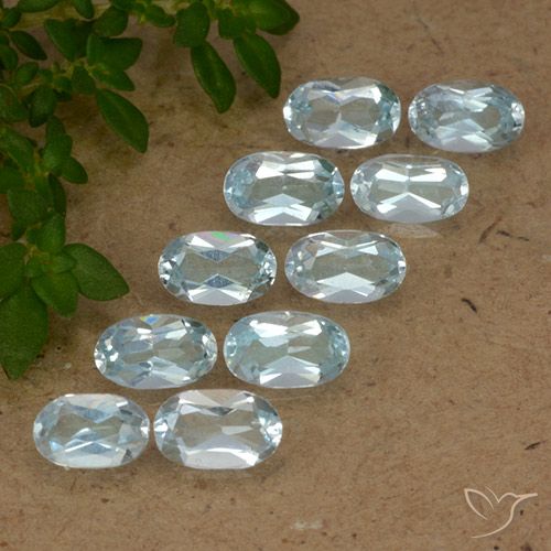 2.71ctw Naturel Bleu ciel Topaze, ovale, VS
