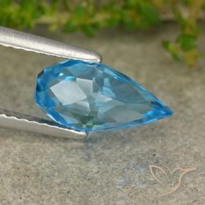 Topaze Bleu Suisse naturelle Briolette, 2.66 ct, VVS-VS