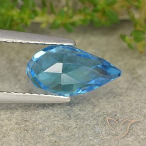 Topaze Bleu Suisse naturelle Briolette, 2.72 ct, VS