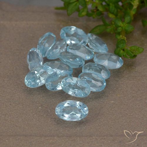 4.16ctw Naturel Bleu ciel Topaze, ovale, VS