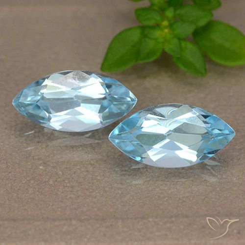 2.62ctw Naturel Bleu ciel Topaze, Marquise, VVS-VS