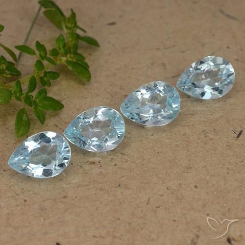 Shop natural 3.47ct Bleu ciel Topaze gems, En forme de poire, from Brésil at GemSelect. In stock, global shipping!