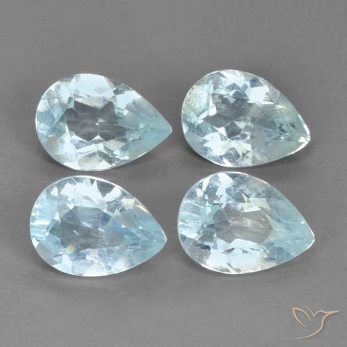 3.31ctw Naturel Bleu ciel Topaze, En forme de poire, VVS-VS
