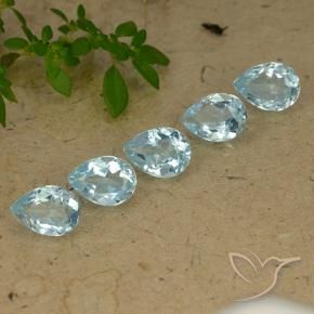 Shop natural 4.41ct Bleu ciel Topaze gems, En forme de poire, from Brésil at GemSelect. In stock, global shipping!