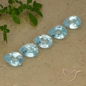 Shop natural 3.74ct Bleu ciel Topaze gems, En forme de poire, from Brésil at GemSelect. In stock, global shipping!