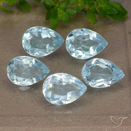 Shop natural 4.29ct Bleu ciel Topaze gems, En forme de poire, from Brésil at GemSelect. In stock, global shipping!