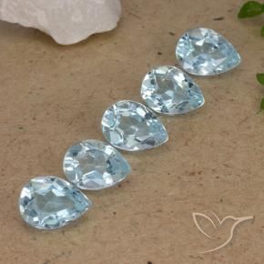 Shop natural 3.87ct Bleu ciel Topaze gems, En forme de poire, from Brésil at GemSelect. In stock, global shipping!