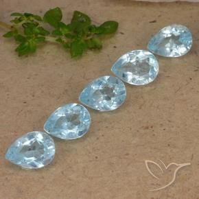 Shop natural 4.22ct Bleu ciel Topaze gems, En forme de poire, from Brésil at GemSelect. In stock, global shipping!