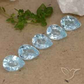 Shop natural 4.20ct Bleu ciel Topaze gems, En forme de poire, from Brésil at GemSelect. In stock, global shipping!