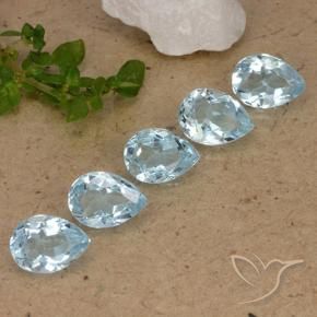 Shop natural 4.16ct Bleu ciel Topaze gems, En forme de poire, from Brésil at GemSelect. In stock, global shipping!