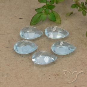 Shop natural 3.95ct Bleu ciel Topaze gems, En forme de poire, from Brésil at GemSelect. In stock, global shipping!