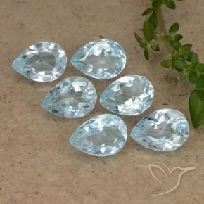 Shop natural 5.02ct Bleu ciel Topaze gems, En forme de poire, from Brésil at GemSelect. In stock, global shipping!