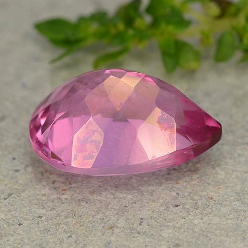 Topaze Rose foncé naturelle En forme de poire, 6.79 ct, VVS-VS