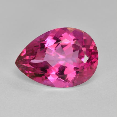 6.76ct Naturel Rose vif Topaze, En forme de poire, VVS-VS