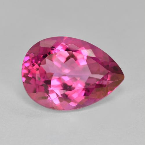 Topaze Rose vif naturelle En forme de poire, 6.76 ct, VVS-VS