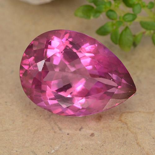 6.77ct Naturel Rose vif Topaze, En forme de poire, VVS-VS