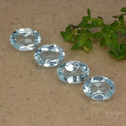 3.58ctw Naturel Bleu ciel Topaze, ovale, VVS-VS