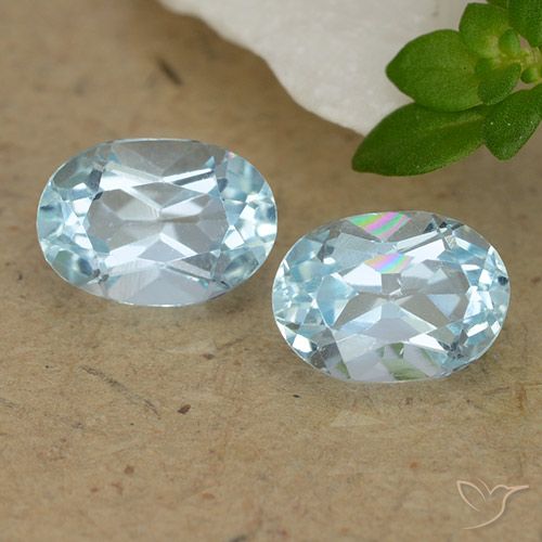 2.04ctw Naturel Bleu ciel Topaze, ovale, VVS-VS