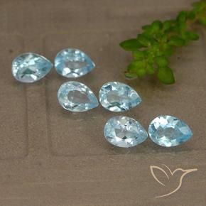 Shop natural 4.35ct Bleu ciel Topaze gems, En forme de poire, from Brésil at GemSelect. In stock, global shipping!