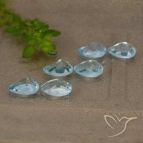 Shop natural 4.35ct Bleu ciel Topaze gems, En forme de poire, from Brésil at GemSelect. In stock, global shipping!