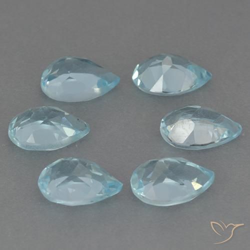 Shop natural 3.99ct Bleu ciel Topaze gems, En forme de poire, from Brésil at GemSelect. In stock, global shipping!