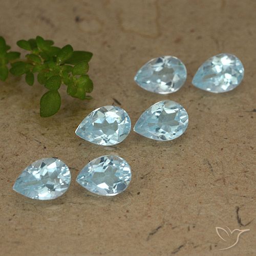 4.09ctw Naturel Bleu ciel Topaze, En forme de poire, VS