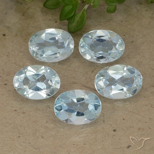 4.55ctw Naturel Bleu ciel Topaze, ovale, VVS-VS