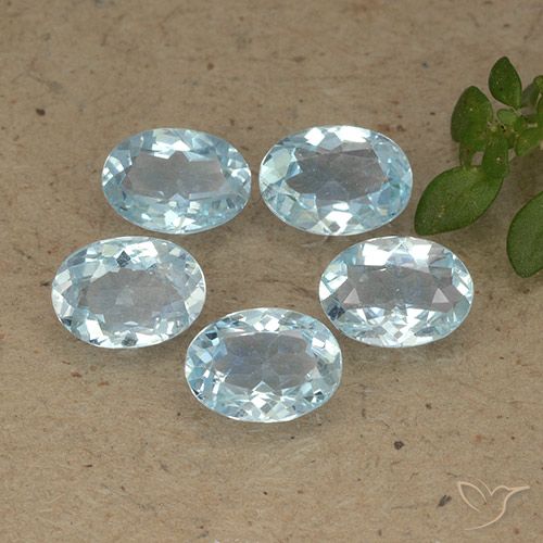 4.52ctw Naturel Bleu ciel Topaze, ovale, VVS-VS