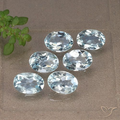 5.47ctw Naturel Bleu ciel Topaze, ovale, VVS-VS