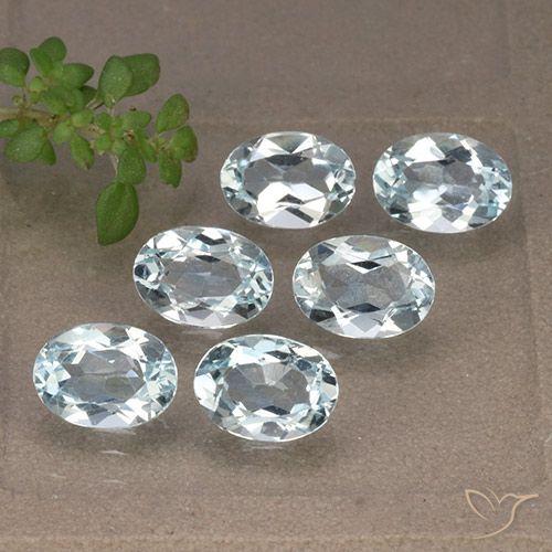 5.48ctw Naturel Bleu ciel Topaze, ovale, VVS-VS