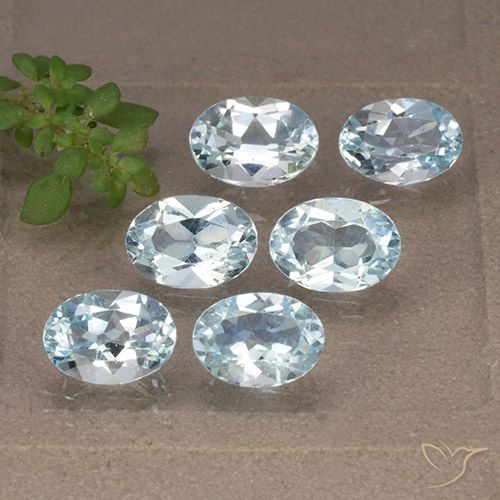 5.84ctw Naturel Bleu ciel Topaze, ovale, VVS-VS