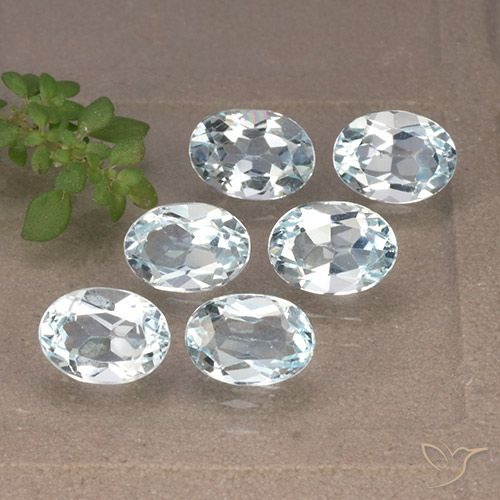 5.77ctw Naturel Bleu ciel Topaze, ovale, VVS-VS