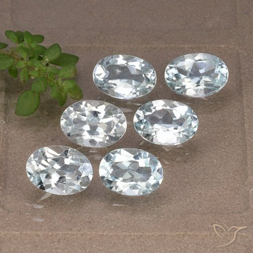 5.44ctw Naturel Bleu ciel Topaze, ovale, VVS-VS