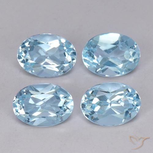 3.78ctw Naturel Bleu ciel Topaze, ovale, VVS-VS