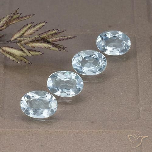 3.53ctw Naturel Bleu ciel Topaze, ovale, VVS-VS