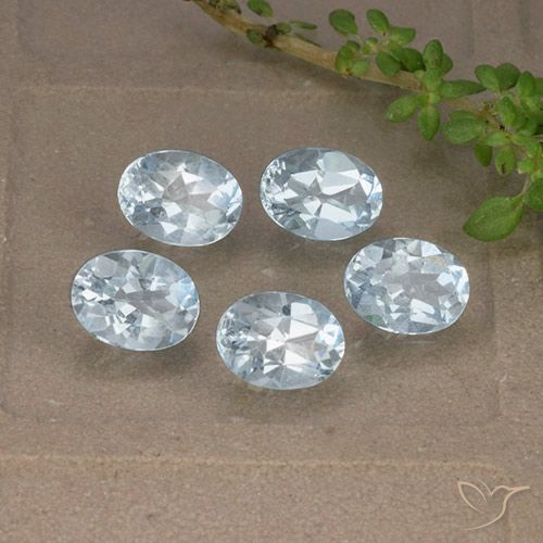 4.96ctw Naturel Bleu ciel Topaze, ovale, VVS-VS