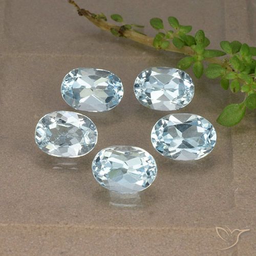 5.21ctw Naturel Bleu ciel Topaze, ovale, VVS-VS