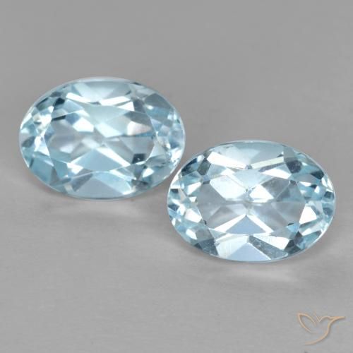Achetez naturel 2.18ct Bleu ciel Topaze gems, Coupe ovale, En provenance Brésil chez GemSelect. En stock, livraison internationale!