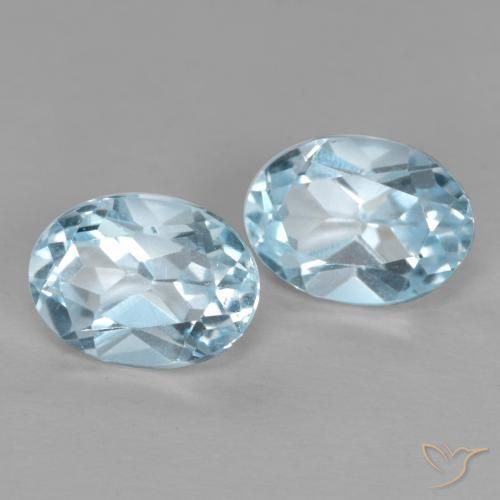 Achetez naturel 2.18ct Bleu ciel Topaze gems, Coupe ovale, En provenance Brésil chez GemSelect. En stock, livraison internationale!