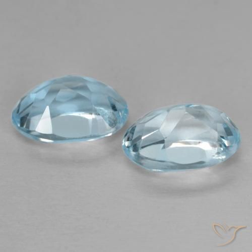 Achetez naturel 2.18ct Bleu ciel Topaze gems, Coupe ovale, En provenance Brésil chez GemSelect. En stock, livraison internationale!
