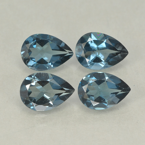 Achetez naturel 3,00ct bleu londres topaze gems, en forme de poire, en provenance brésil chez gemselect. en stock, livraison internationale!