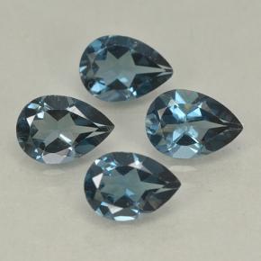 Achetez naturel 3,00ct bleu londres topaze gems, en forme de poire, en provenance brésil chez gemselect. en stock, livraison internationale!