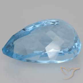 Topaze Bleu Suisse naturelle En forme de poire, 28.27 ct, VVS