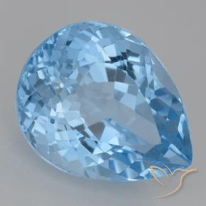 Topaze Bleu Suisse naturelle En forme de poire, 22.77 ct, VVS