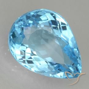 Topaze Bleu Suisse naturelle En forme de poire, 20.16 ct, VS