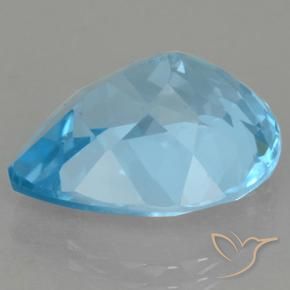 Topaze bleue naturelle en forme de poire, 13,09 ct, VVS-VS