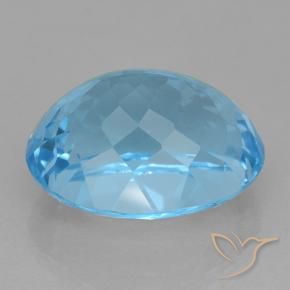 Topaze Bleu Suisse naturelle ovale, 22.13 ct, VVS