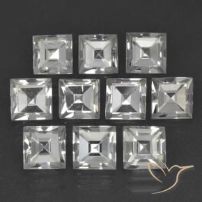Shop natural 8.36ct Blanc clair Topaze gems, Carré, from Brésil at GemSelect. In stock, global shipping!
